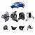 Kit Completo Coxim Motor Câmbio Honda Civic 2001 A 2006 Manu - Imagem 1