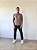 Camiseta JUST GO Slim Manga Longa Marrom - Imagem 3