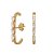 Brinco Ear Hook Quarteto de Zircônias | Folheado a Ouro 18K - Imagem 2