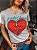 Camiseta T-Shirt Coração Mescla - Imagem 2