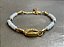 Pulseira Branca com Búzio Dourado - Imagem 1