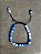 Pulseira Borrachinhas Azul e Branco - Imagem 3