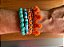 Kit de Pulseiras Laranja e Verde - Imagem 2