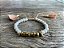 Pulseira Off White e Dourada Pedras Naturais - Imagem 2