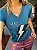 Camiseta T-Shirt Azul Petróleo Raio - Tam P - Imagem 1