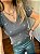 Camiseta T-Shirt Cinza Borboletas- Tam P - Imagem 4
