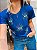 Camiseta T-Shirt Olho Grego Azul Bordada - Imagem 2
