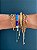 Kit de Pulseiras Douradas com Olho Grego Azul - Imagem 2