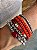 Kit de Pulseiras Vermelhas com Prata - Imagem 2