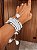 Kit de Pulseiras Brancas com Tassel e Hematita - Imagem 2
