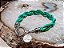 Pulseira de Couro Trançado Verde - Imagem 2