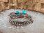 Pulseira Tripla Prateada com Tassel Azul Turquesa - Imagem 4