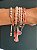 Kit de Pulseiras Cordão Rosa Salmão - Imagem 2