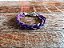 Pulseira de Couro Trançado Roxo - Imagem 1