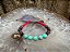 Pulseira Pedra Natural Abalone Verde com Roxo e Laranja - Imagem 4