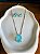 Conjunto Colar e Brinco Pedra Gota Azul - Imagem 6