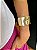 Pulseira Bracelete Quadrado Dourado - Imagem 2