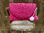Bolsa Clutche de Palha Rosa - Imagem 2