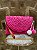 Bolsa Clutche de Palha Rosa - Imagem 1