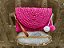 Bolsa Clutche de Palha Rosa - Imagem 3