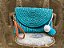 Bolsa Clutche de Palha Azul - Imagem 4