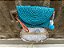 Bolsa Clutche de Palha Azul - Imagem 3