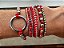 Kit de Pulseiras Vermelhas com Argola Prata - Imagem 2