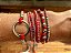 Kit de Pulseiras Vermelhas com Argola Prata - Imagem 1