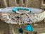 Pulseira Macramê Turquesa com Pingente Tassel - Imagem 2