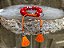 Pulseira Macramê Vermelha com Pingente Tassel - Imagem 2