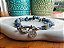 Pulseira Cascalho de Pedra Quartzo Azul e Branco - Imagem 3