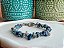Pulseira Cascalho de Pedra Quartzo Azul e Branco - Imagem 1