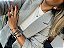 Colar Choker Retângulos Prateado - Imagem 2