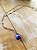 Colar Prateado com Pingente de Pedra Natural Azul - Imagem 1
