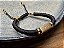 Pulseira Preta com Plaquinha Central Dourada - Imagem 2