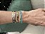 Kit de Pulseiras Dourada e Turquesa - Imagem 2