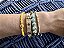 Kit de Pulseiras Douradas Amarela e Azul - Imagem 3