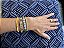 Kit de Pulseiras Douradas Amarela e Azul - Imagem 2