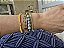 Kit de Pulseiras Douradas Amarela e Azul - Imagem 1