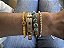 Kit de Pulseiras Douradas Amarela e Azul - Imagem 5