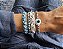 Kit de Pulseiras Azul e Branco com Olho Grego - Imagem 1