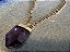 Colar Dourado com Pingente Ametista - Imagem 2