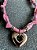 Colar Bandana Rosa Claro com Pingente Coração - Imagem 2