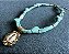 Colar Bandana Azul Tiffany com Pingente Búzio - Imagem 1