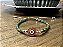 Pulseira Cristais Facetados Verde com Olho Grego - Imagem 1
