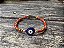 Pulseira Cristais Facetados Laranja com Olho Grego - Imagem 1