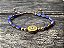 Pulseira Cristais Facetados Azul com Olho Grego Amarelo - Imagem 3