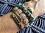 Kit de Pulseiras Azul Turquesa e Dourado com Coração - Imagem 3