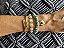 Kit de Pulseiras Azul Turquesa e Dourado com Coração - Imagem 5