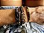 Kit de Pulseiras Bandana Preta com Dourado - Imagem 5
